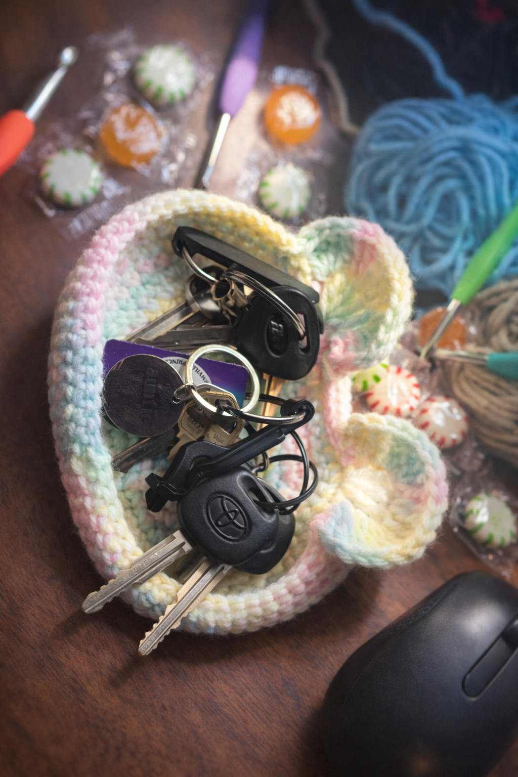 Crochet Bunny Basket Holder – Multi-Use Organizer