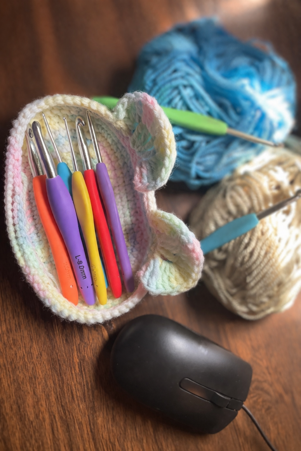 Crochet Bunny Basket Holder – Multi-Use Organizer